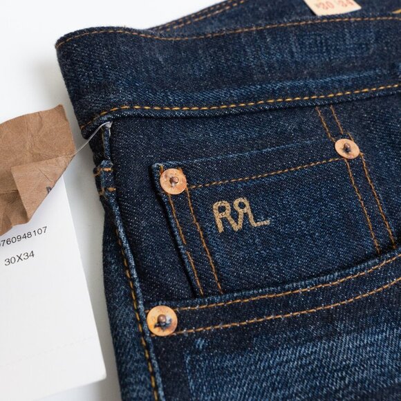 RRL Double RL High Slim East-West Japanese Selvedge Denim Jeans Blue Mens 30x34 - Picture 6 of 14
